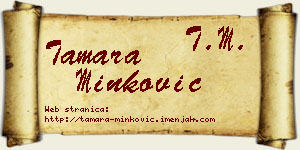 Tamara Minković vizit kartica